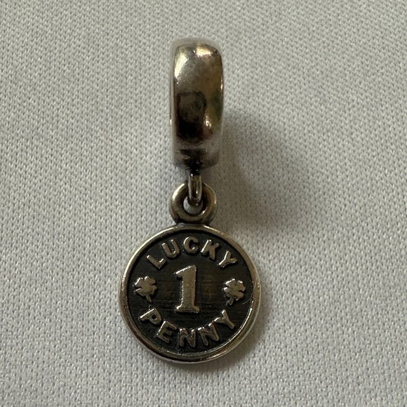 Pandora Jewelry - Pandora Silver Lucky Double Sided Design 🍀 Penny Charm